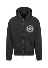 Load image into Gallery viewer, Black hoodie with a Tolkien quote and small compass design on the front